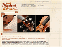 Tablet Screenshot of greatmusicalinstruments.net